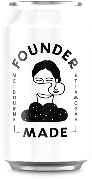 Founder Made branded aluminium can, from the current brand website
